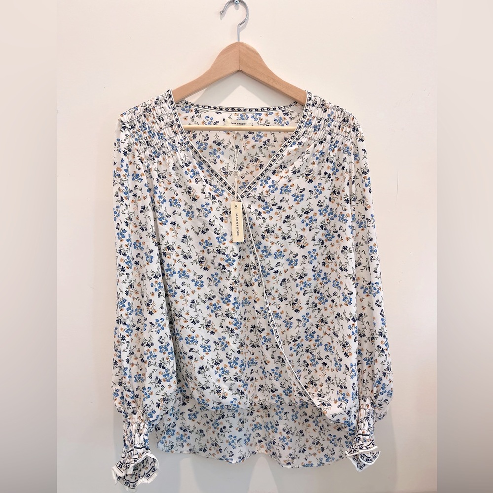 NWT Max Studio Women’s Wrap Shirt - Picture 2 of 10